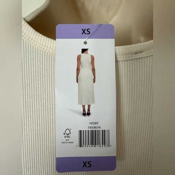 Dkny Cream Pleated Sleeveless Midi Dress - Picture 4 of 10